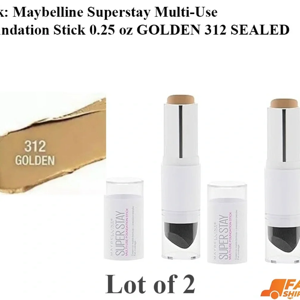 2 pk: Maybelline Superstay Foundation Sticks - Golden 312